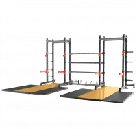 Impulse 14MS-01 две силовые полурамы MS01 с опцией-стойкой для хранения дисков MS00 и помостами SE5031/MS31 соединенные между собой модулями для хранения