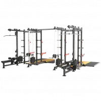 Impulse 2MS-01 две силовые полурамы MS01 с опцией-стойкой для хранения дисков MS00 и помосты SE5031/MS31 соединенные между собой перекладиной