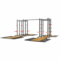 Impulse 9MS-01 четыре силовые полурамы MS01 с опцией-стойкой для хранения дисков MS00 и помостами SE5031/MS31 соединенные между собой перекладиной