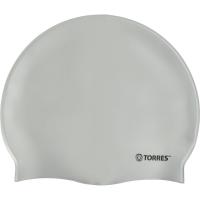 Шапочка для плав. TORRES No Wrinkle, SW-12203SV, серебристый, силикон