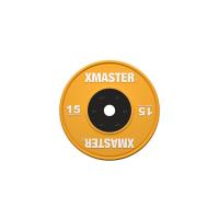 Диск бамперный соревновательный цветной Xmaster XMT-CBP-15KG