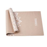Коврик для йоги TORRES Relax 4, YL12224P, PVC 4 мм, нескользящее покрытие, пудровый