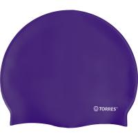Шапочка для плав. TORRES Flat, SW-12201PL, фиолетовый, силикон