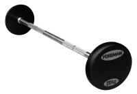 Фиксированная обрезиненная штанга с логотипом FOREMAN 45 кг, черный