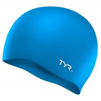 Шапочка для плав. TYR Wrinkle Free Silicone Cap, LCS-420, СИНИЙ, силикон