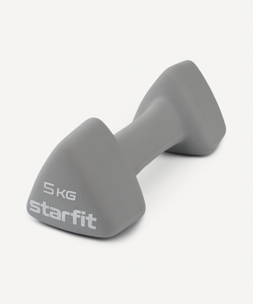 УЦЕНКА Гантель неопреновая STARFIT DB-205 5 кг, серый, пара