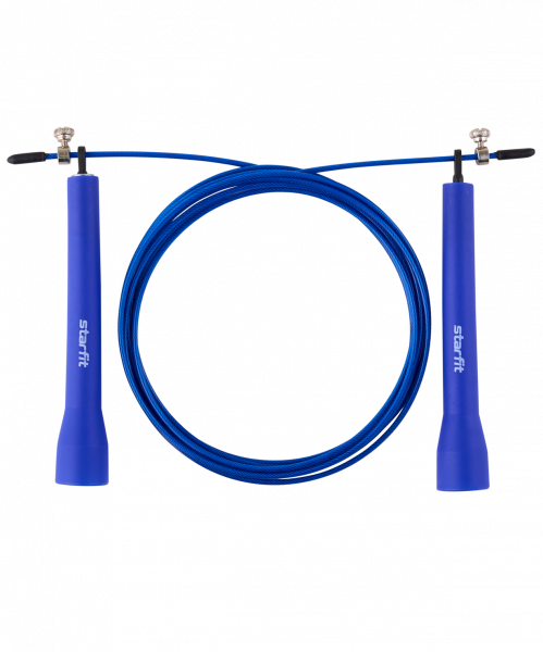 Скакалка STARFIT RP-202 с подшипниками, с пластиковыми ручками, темно-синий, 3 м