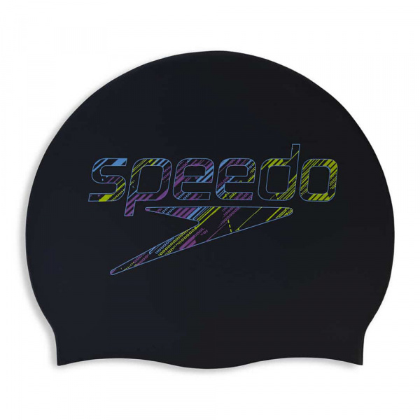 Шапочка для плав. SPEEDO Reversible Moulded, 8-0933716687, ЧЕРНО-ФИОЛЕТОВЫЙ, силикон
