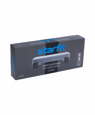 Степ-платформа фиксирующаяся SP-103 67,5х28,5х15 см, 2-х уровневая