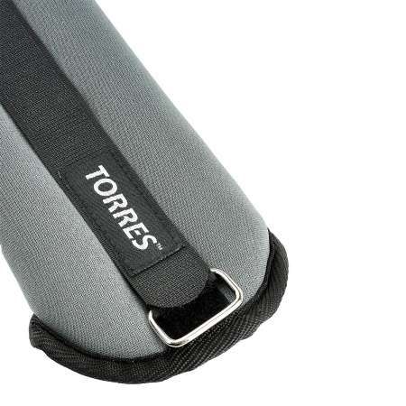 Утяжелители универсальныеTORRES 1 кг, PL110181,(2штх500г), неопрен, металл. песок, серо-черный