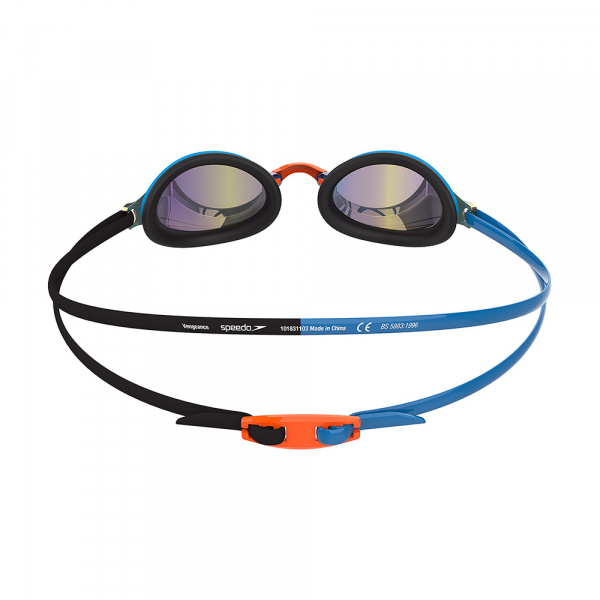 Очки для плав. SPEEDO Vengeance Mirror, 8-11324G790, ЗЕРКАЛЬНЫЕ линзы, синяя оправа