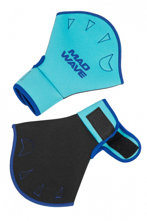 Акваперчатки Aquafitness Gloves Mad Wave голубые р. S