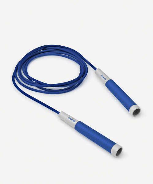 Скакалка STARFIT RP-401, c силиконовыми ручками, 3 м, синий