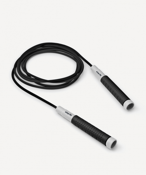 Скакалка STARFIT RP-401, c силиконовыми ручками, 3 м, черный