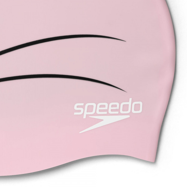 Шапочка для плав. дет. SPEEDO Cap Jr, 8-00232614670, РОЗОВО-ЧЕРНЫЙ, силикон