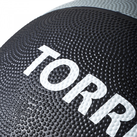 Медбол TORRES 7 кг, AL00227, резина, диаметр 23,8 см, черно-серо-белый