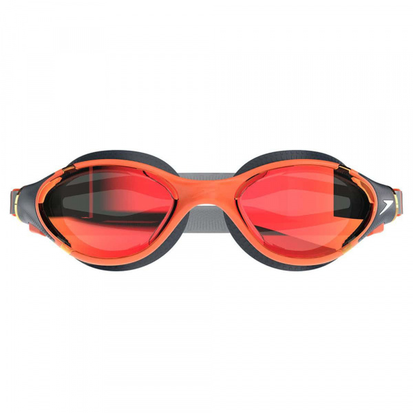 Очки для плав. SPEEDO Biofuse 2.0 Mirror, 8-00233117933, ЗЕРКАЛЬНЫЕ линзы, оранжевая оправа
