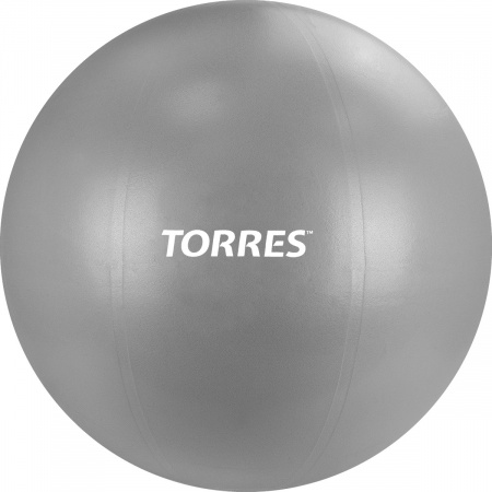 СЦ*Мяч гимн. TORRES, AL122165GR, диам. 65 см, эласт. ПВХ,с защ. от взрыва, с насосом, серый