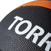 Медбол TORRES 2 кг, AL00222, резина, диаметр 19,5 см, черно-оранжевый