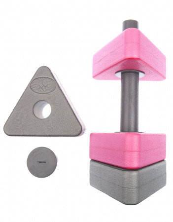 Аквагантель Dumbbells Triangle Bar Float Mad Wave, розовый