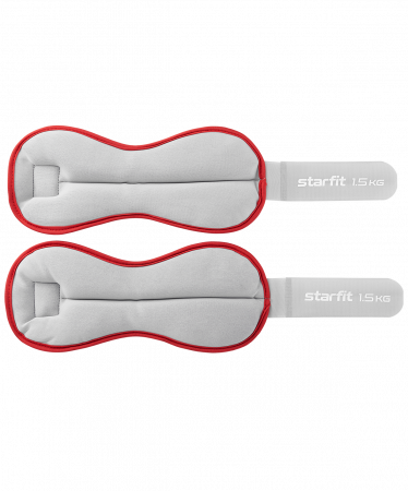 Утяжелители универсальные WT-501, 1,5 кг, красный/серый