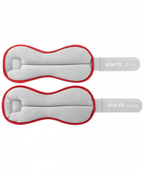 Утяжелители универсальные WT-501, 1,5 кг, красный/серый
