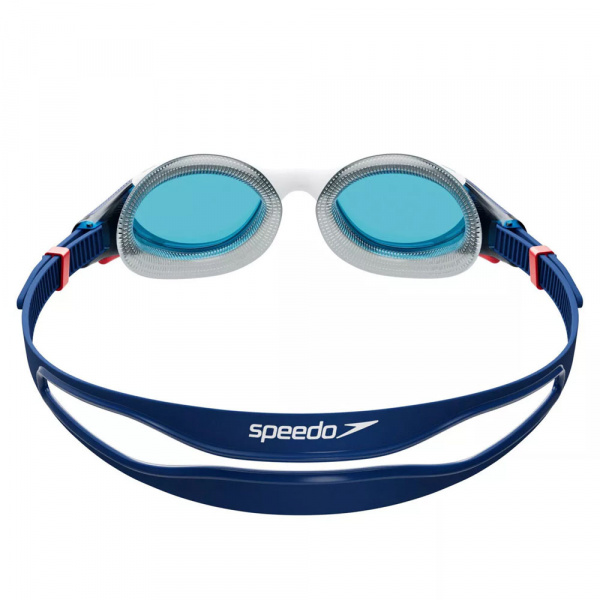 Очки для плав. SPEEDO Biofuse 2.0, 8-00233214502, СИНИЕ линзы, белая оправа