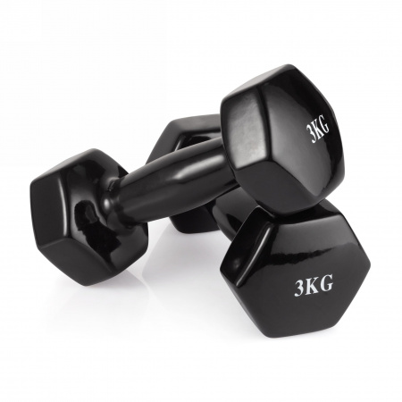 Гантель неразборная 3 кг. винил VictoryFit VF-DV030