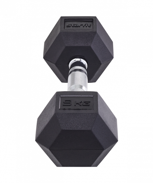 Гантель гексагональная DB-301 9 кг, обрезиненная, черный