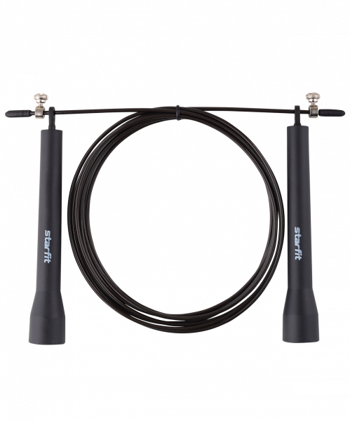 Скакалка STARFIT RP-202 с подшипниками, с пластиковыми ручками, 3 м, черный