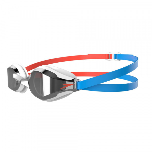 Очки для плав. SPEEDO Fastskin Speedsocket 2 Mirror, 8-1089717608, ЗЕРКАЛЬН. линзы, белая оправа