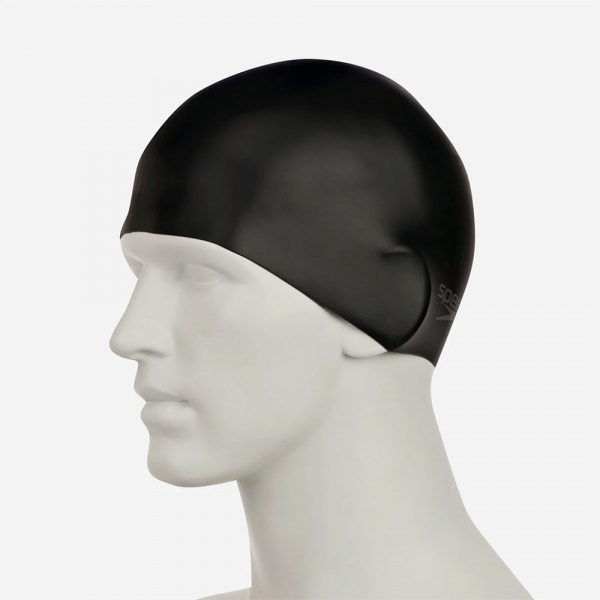 Шапочка для плав. SPEEDO Plain Molded Silicone Cap, 8-709849097, ЧЕРНЫЙ, силикон