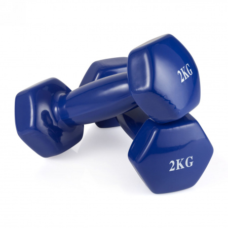 Гантель неразборная 2 кг. винил VictoryFit VF-DV020