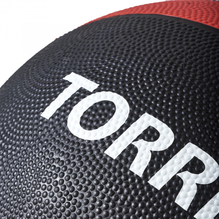Медбол TORRES 6 кг, AL00226, резина, диаметр 23,8 см, черно-красный