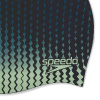Шапочка для плав. SPEEDO Slogan Print Cap, 8-0838517619, ЧЕРНО-ЗЕЛЕНЫЙ, силикон