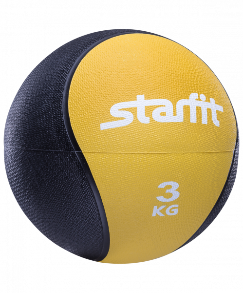 Медбол STARFIT GB-702, 3 кг, желтый