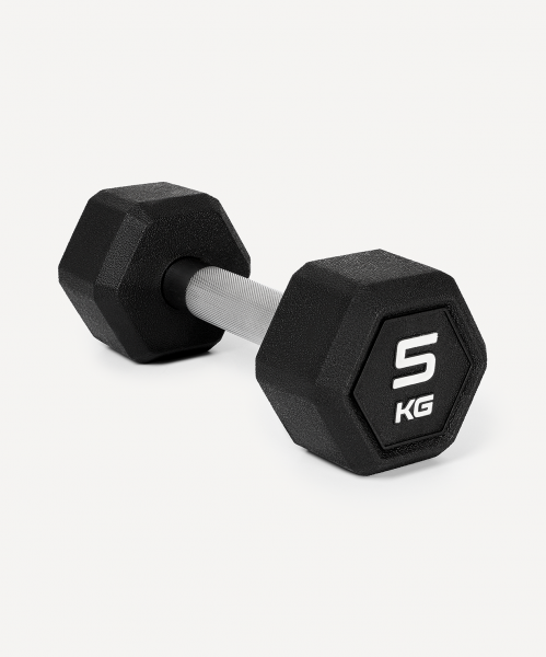 Гантель гексагональная DB-301PRO 5 кг, обрезиненная, черный