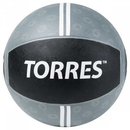 Медбол TORRES 11 кг, AL002311, резина, диаметр 27,5 см, серо-черный