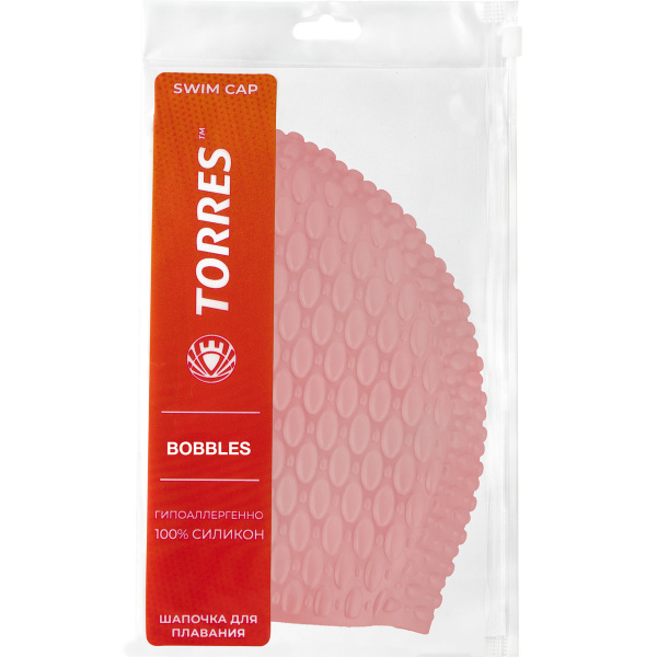 СЦ*Шапочка для плав. TORRES Bobbles, SW-12204PK, розовый, силикон