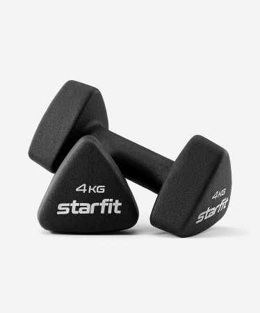 УЦЕНКА Гантель неопреновая STARFIT DB-205 4 кг, черный, пара