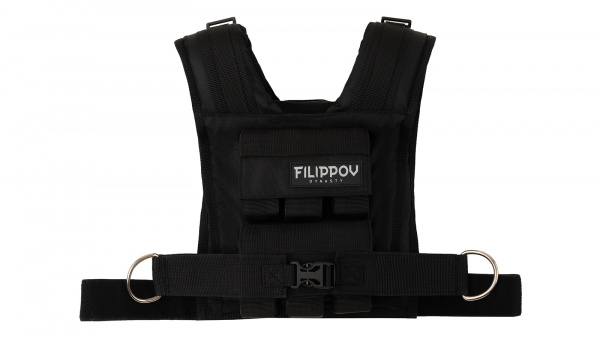 Жилет-утяжелитель Hard Training FILIPPOV 13кг (черный) 13 кг