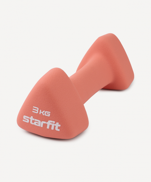УЦЕНКА Гантель неопреновая STARFIT DB-205 3 кг, коралловый, пара