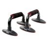 Упоры для отжимания TORRES Push-Up Bars металл, PL5015, эрг. форма, съем. основания, черн-крас