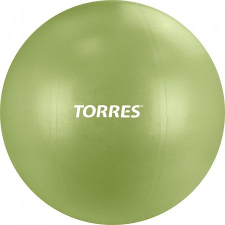 СЦ*Мяч гимн. TORRES, AL122165MT, диам. 65 см, эласт. ПВХ,с защ. от взрыва, с насосом, оливковый